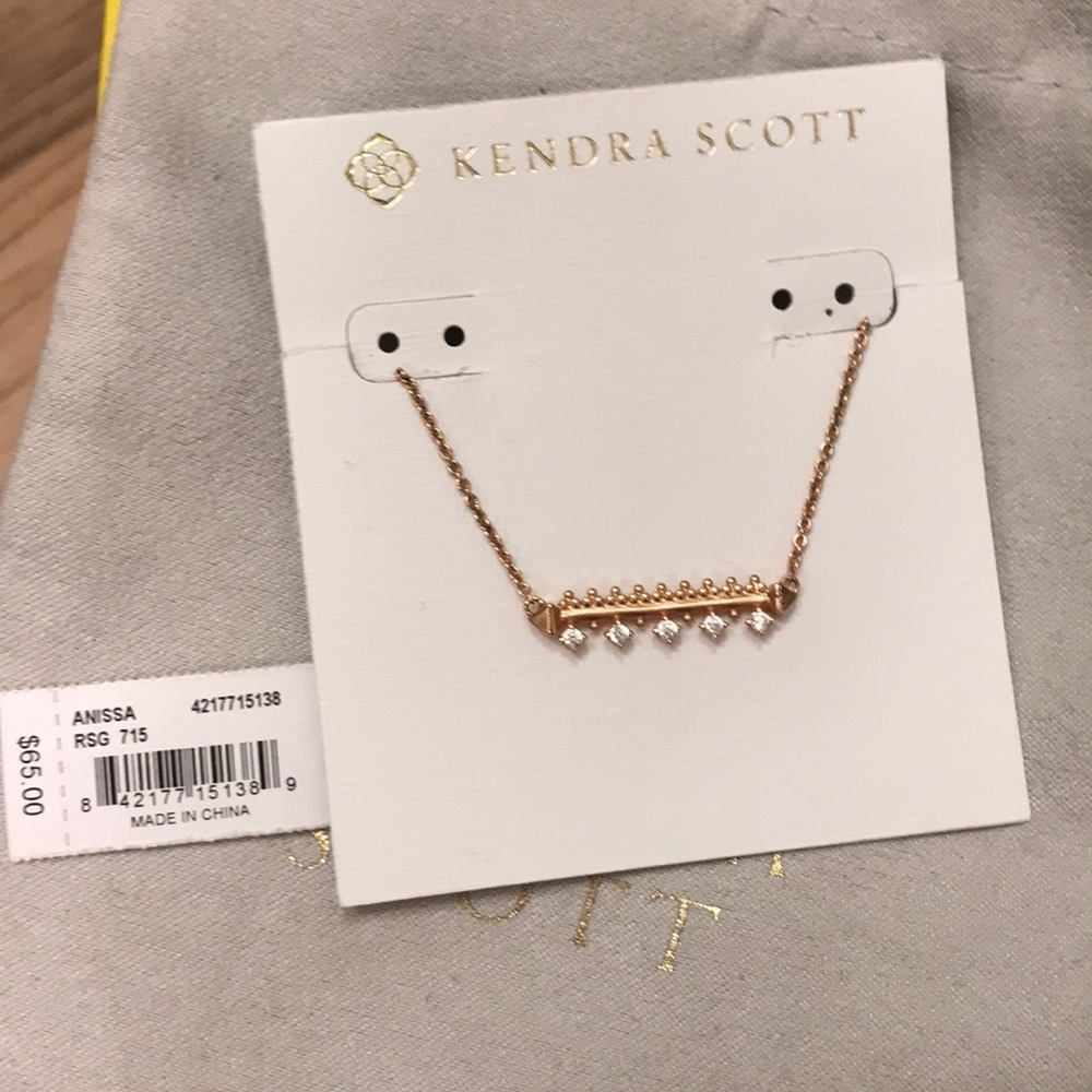 Kendra Scott Rose Gold Anisa Necklace NWT
